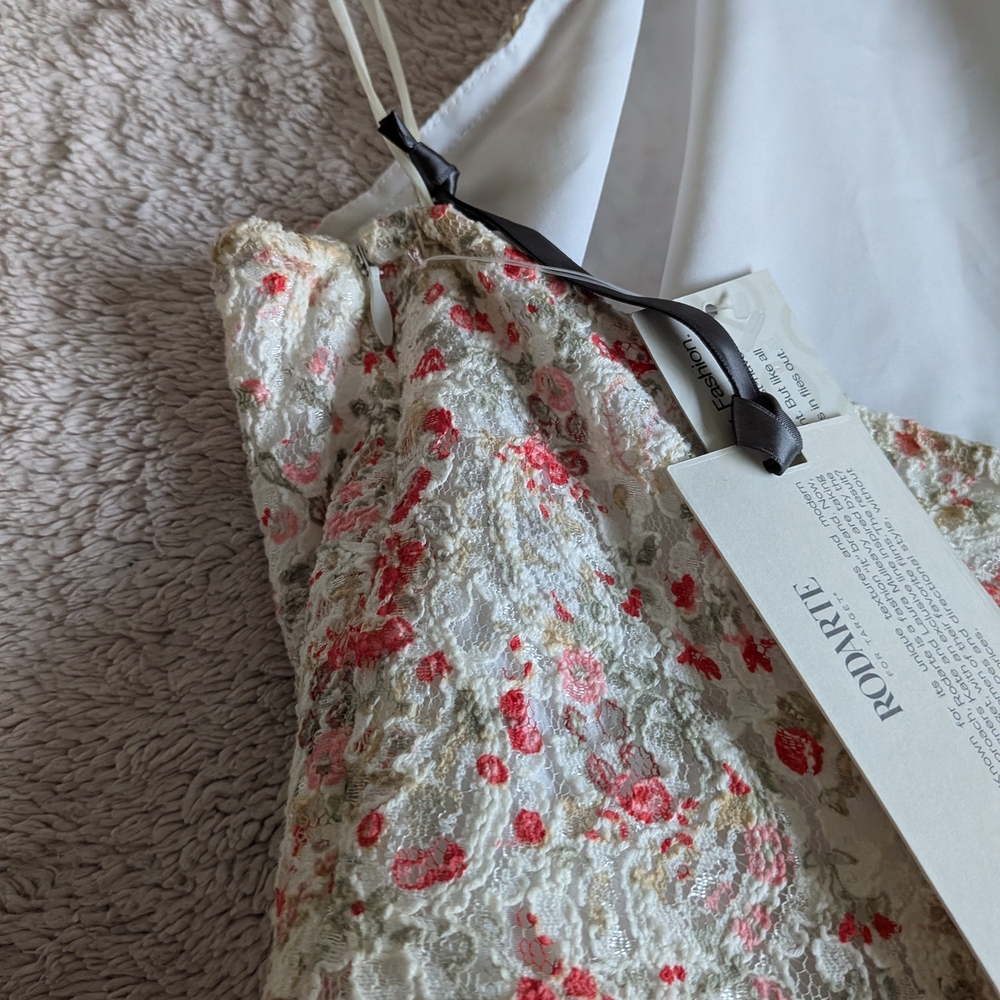 Rodarte for Target Strapless Dress - Floral Red and Green